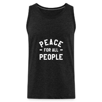 Peace For All People International World Peace Day - Männer Premium Bio Tank Top - Anthrazit - Vorne - Alexander (188cm)