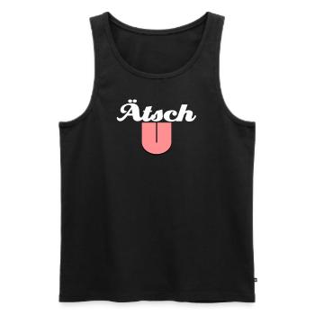 A tsch - Männer Premium Bio Tank Top - Anthrazit - Vorne - Alexander (188cm)