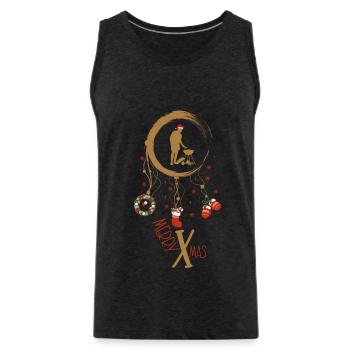Grillen Weihnachten Weihnachtstraumfänger - Männer Premium Bio Tank Top - Anthrazit - Vorne - AI Model Male 185 dark (185cm)