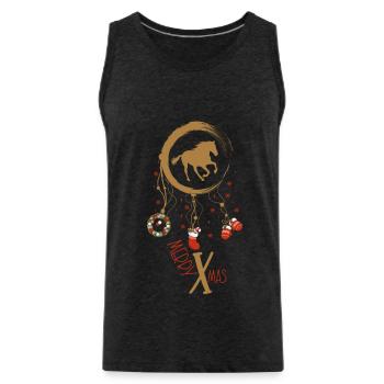 Pferd Weihnachten Weihnachtstraumfänger - Männer Premium Bio Tank Top - Anthrazit - Vorne - AI Model Male 185 dark (185cm)