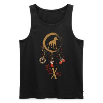 Argentinischer Hund Weihnachten Weihnachtstraumfän - Männer Premium Bio Tank Top - Anthrazit - Vorne - Alexander (188cm)