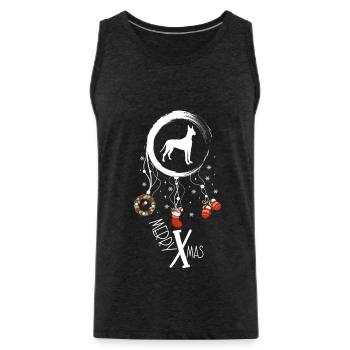 Deutsche Dogge Weihnachten Weihnachtstraumfänger - Männer Premium Bio Tank Top - Anthrazit - Vorne - AI Model Male 185 dark (185cm)