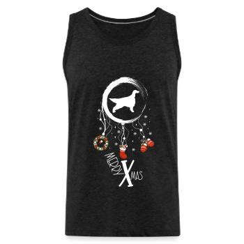 Irish Setter Weihnachten Weihnachtstraumfänger - Männer Premium Bio Tank Top - Anthrazit - Vorne - AI Model Male 185 dark (185cm)