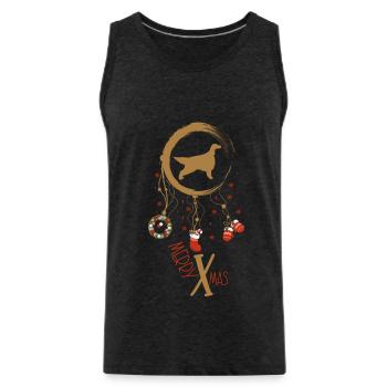 Irish Setter Weihnachten Weihnachtstraumfänger - Männer Premium Bio Tank Top - Anthrazit - Vorne - AI Model Male 185 dark (185cm)