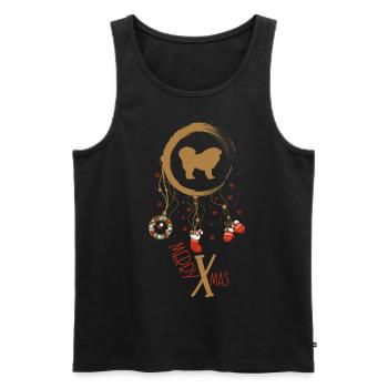 Tibetische Dogge Weihnachten Weihnachtstraumfänger - Männer Premium Bio Tank Top - Anthrazit - Vorne - AI Model Male 185 dark (185cm)