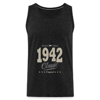 LIMITED EDITION 1942 Geburtstagsgeschenk 79 Jahre - Männer Premium Bio Tank Top - Anthrazit - Vorne - AI Model Male 185 dark (185cm)