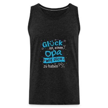 Glück Ist Einen Opa Wie Dich Zu Haben Geschenk Opa - Männer Premium Bio Tank Top - Anthrazit - Vorne - AI Model Male 185 dark (185cm)