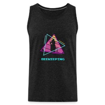 Retro Vintage Classic Beekeeping Beekeeper - Männer Premium Bio Tank Top - Anthrazit - Vorne - AI Model Male 185 dark (185cm)