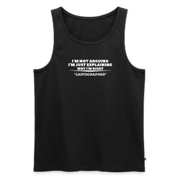 I'm Just Explaining Why I'm Right Cartographer Car - Men's Premium Organic Tank Top - charcoal grey - Front - AI Model Male 185 dark (185cm)
