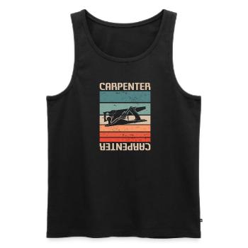 Retro Vintage Classic Carpenter Carpentry - Männer Premium Bio Tank Top - Anthrazit - Vorne - AI Model Male 185 dark (185cm)
