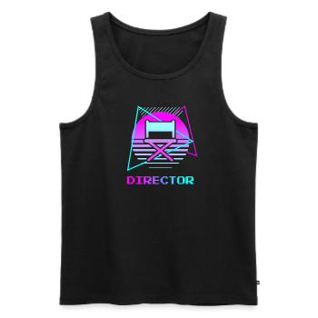 Retro Vintage Classic Director Filmmaking - Männer Premium Bio Tank Top - Anthrazit - Vorne - AI Model Male 185 dark (185cm)