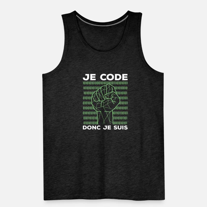Je Code Donc Je Suis Programmeur Programmation Männer Premium Bio Tank Top