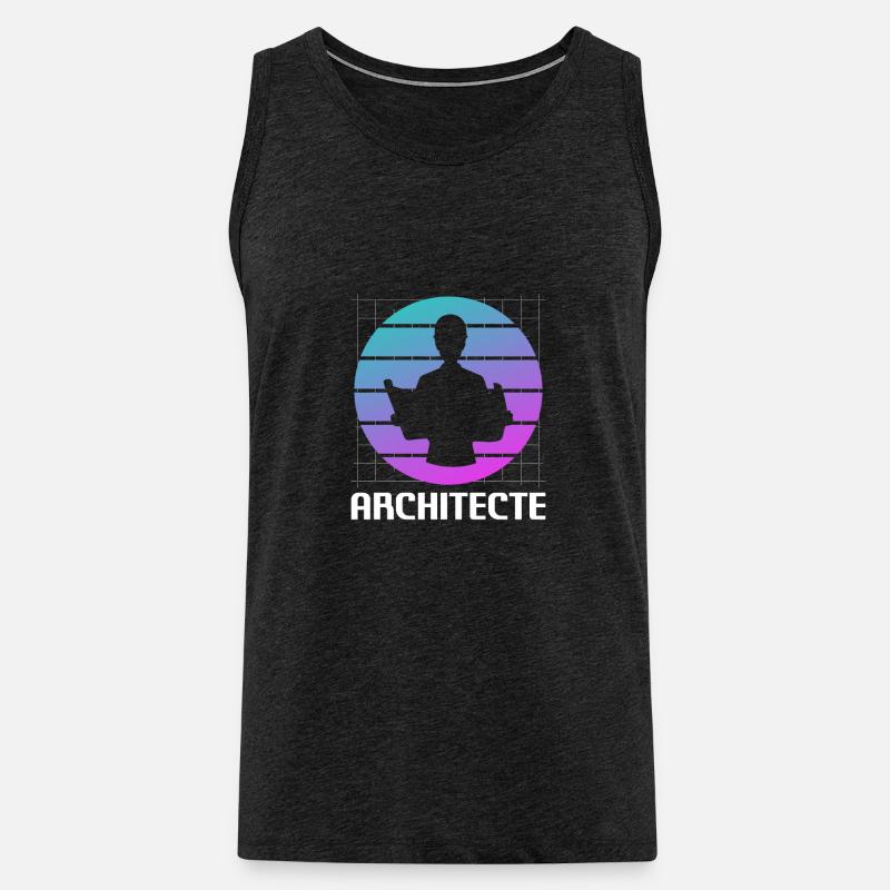 Retro Architecte Architecture Architectural - Männer Premium Bio Tank Top - Anthrazit
