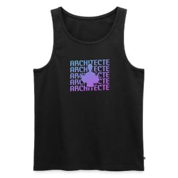 Retro Architecte Architecture Architectural - Männer Premium Bio Tank Top - Anthrazit - Vorne - AI Model Male 185 dark (185cm)