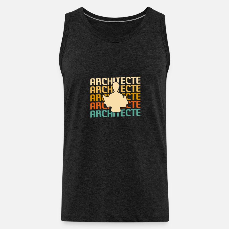 Retro Architecte Architecture Architectural - Männer Premium Bio Tank Top - Anthrazit
