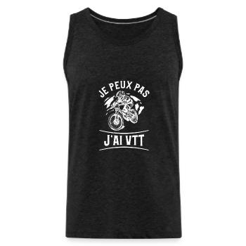 Je Peux Pas J'ai VTT Cycliste Vélo De Montagne - Männer Premium Bio Tank Top - Anthrazit - Vorne - AI Model Male 185 dark (185cm)