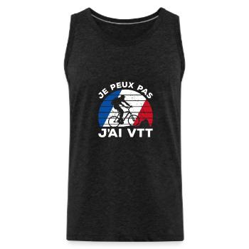 Je Peux Pas J'ai VTT Cycliste Vélo De Montagne - Männer Premium Bio Tank Top - Anthrazit - Vorne - AI Model Male 185 dark (185cm)