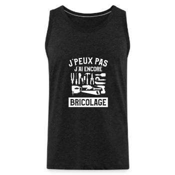 J'peux Pas J'ai Encore Bricolage Bricoleur - Männer Premium Bio Tank Top - Anthrazit - Vorne - AI Model Male 185 dark (185cm)