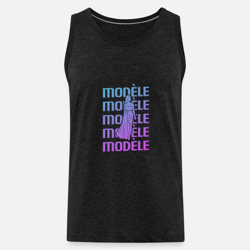 Retro Modèle Modélisation Modélisme - Débardeur bio Premium Homme - charbon