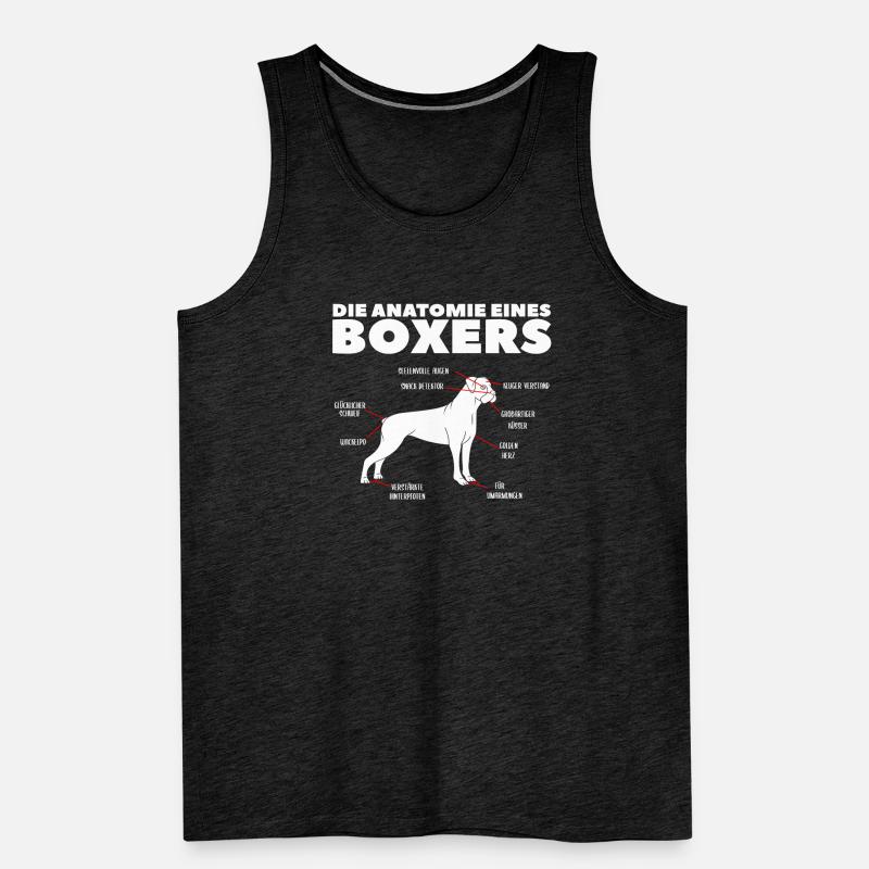 Die Anatomie Eines Boxers Hundebesitzer Deutscher Männer Premium Bio Tank Top