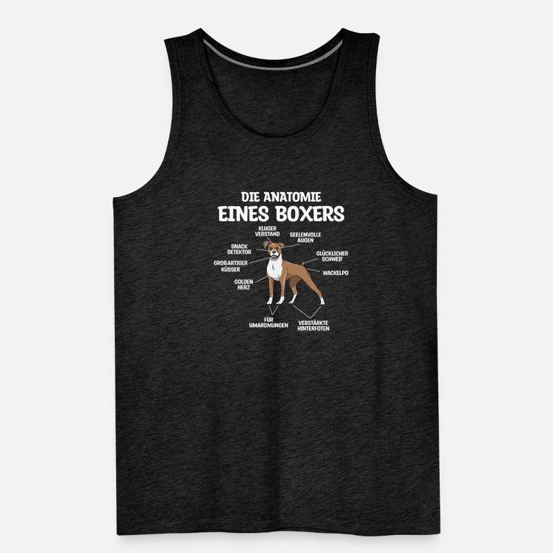 Die Anatomie Eines Boxers Hundebesitzer Deutscher Männer Premium Bio Tank Top