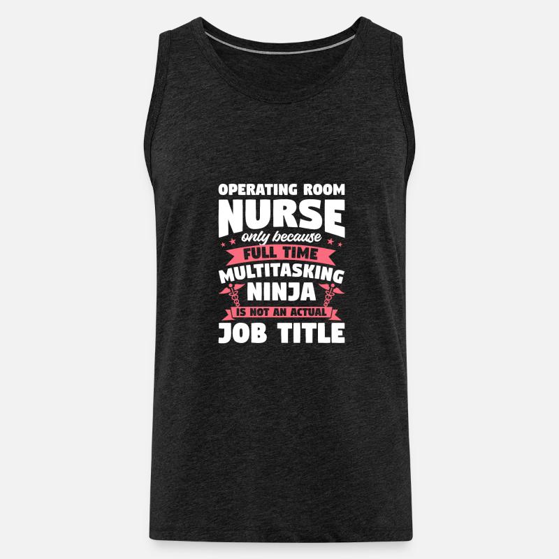 OP-Krankenschwester nur, weil Vollzeit ODER - Männer Premium Bio Tank Top - Anthrazit