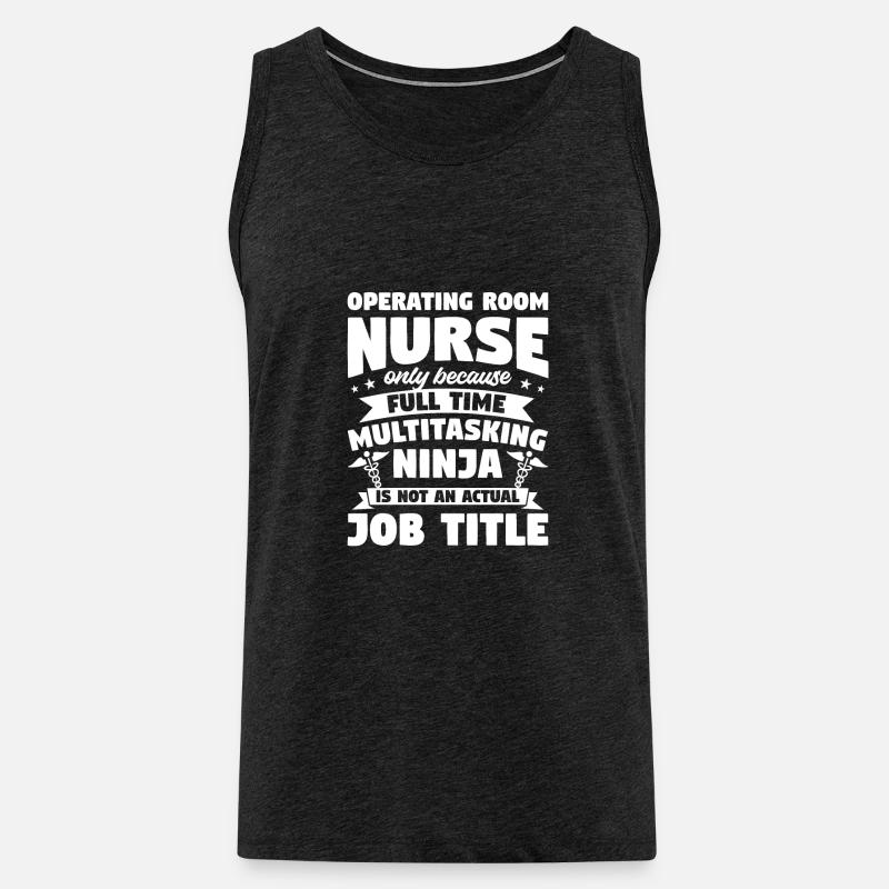 OP-Krankenschwester nur, weil Vollzeit ODER - Männer Premium Bio Tank Top - Anthrazit