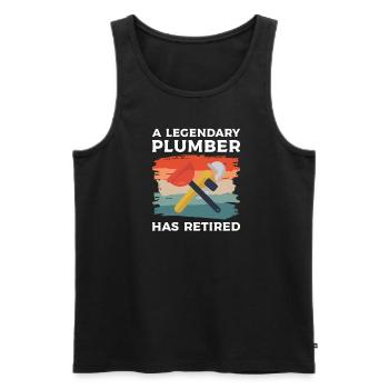 Ein legendärer Klempner hat Klempner im Ruhestand - Männer Premium Bio Tank Top - Anthrazit - Vorne - AI Model Male 185 dark (185cm)