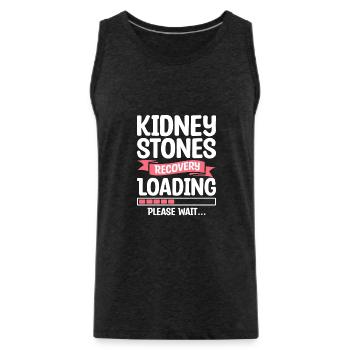 Kidney Stones Recovery Loading Please Wait Surgery - Men's Premium Organic Tank Top - charcoal grey - Front - Alexander (188cm)