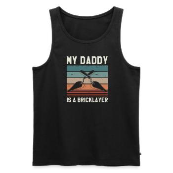 Mon papa est maçon maçon maçon maçon - Débardeur bio Premium Homme - charbon - Devant - Alexander (188cm)