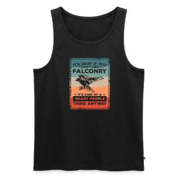It's Okay If You Don't Like Falconry It's Kind Of - Men's Premium Organic Tank Top - charcoal grey - Front - AI Model Male 185 dark (185cm)