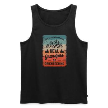 Manche Opas spielen Bingo Echte Opas Go - Männer Premium Bio Tank Top - Anthrazit - Vorne - AI Model Male 185 dark (185cm)