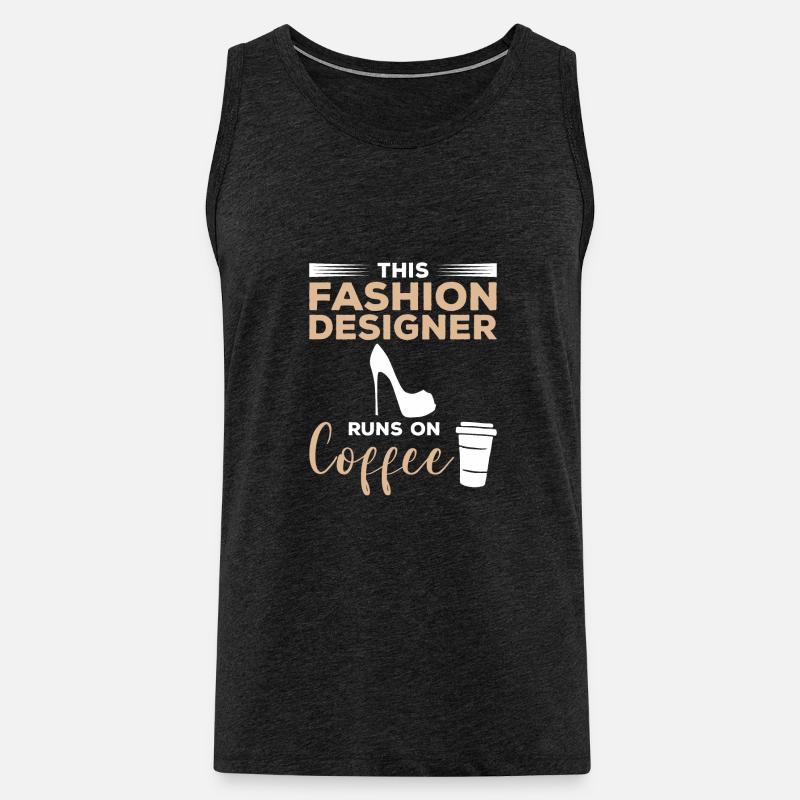 Diese Modedesignerin entwirft Kaffee - Männer Premium Bio Tank Top - Anthrazit