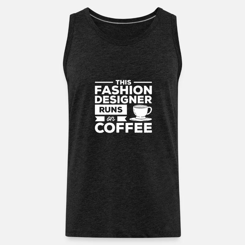 Diese Modedesignerin entwirft Kaffee - Männer Premium Bio Tank Top - Anthrazit
