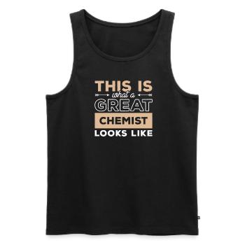 This Is What A Great Chemist Looks Like Chemistry - Men's Premium Organic Tank Top - charcoal grey - Front - AI Model Male 185 dark (185cm)