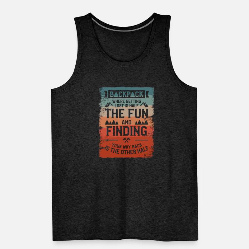 Backpack Where Getting Lost Is Half The Fun Men's Premium Organic Tank Top