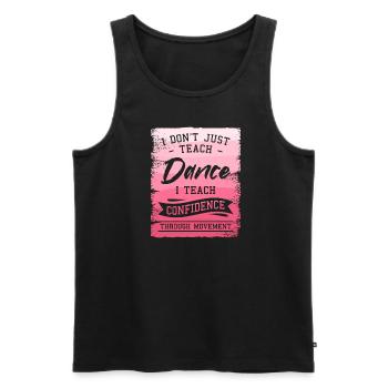 Ich unterrichte nicht nur Tanz, ich lehre Selbstvertrauen - Männer Premium Bio Tank Top - Anthrazit - Vorne - AI Model Male 185 dark (185cm)