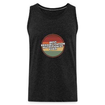 Vintage meilleur nutritionniste de réadaptation de tous les temps - Débardeur bio Premium Homme - charbon - Devant - AI Model Male 185 dark (185cm)