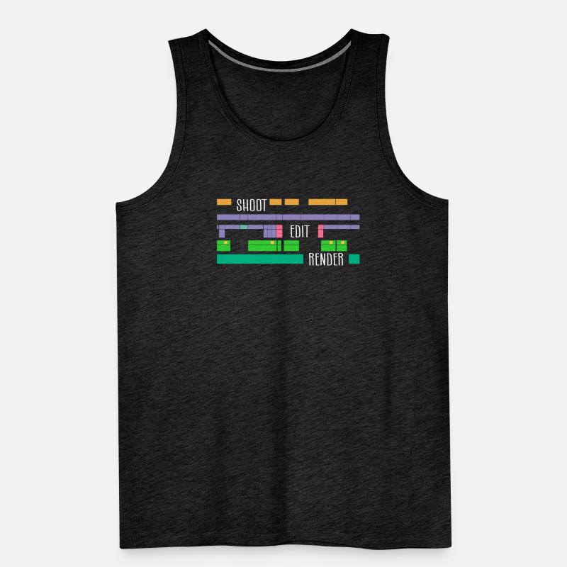 Shoot Edit Render Video Editing Editor Men's Premium Organic Tank Top