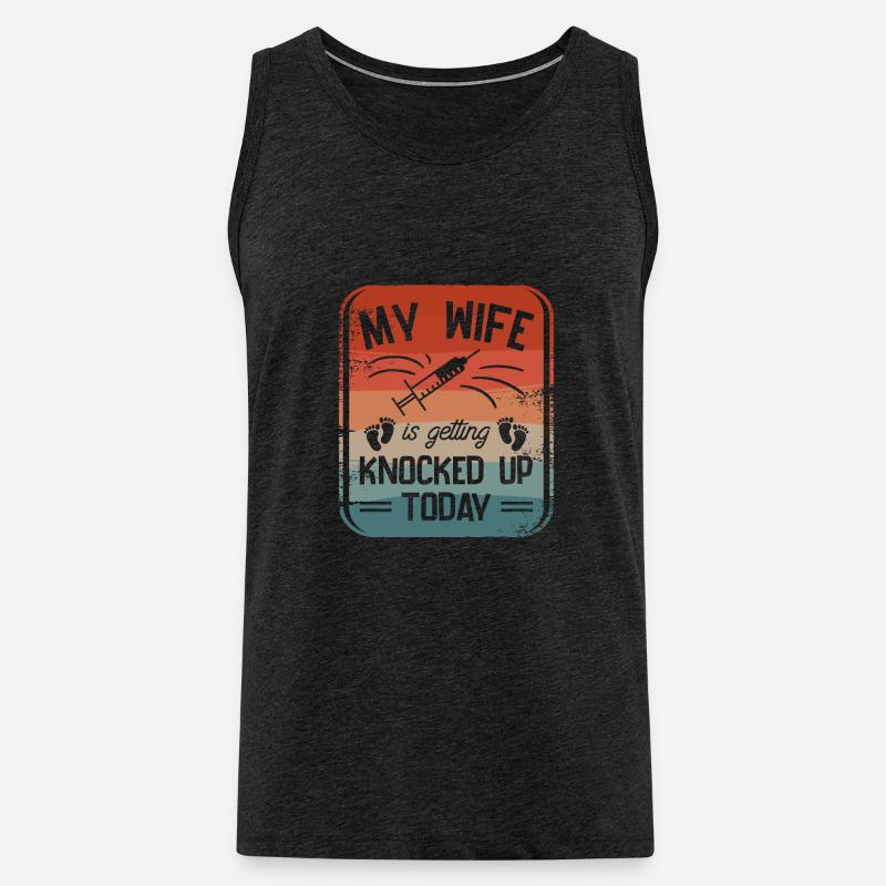 Meine Frau wird heute IVF-Transfer - Männer Premium Bio Tank Top - Anthrazit