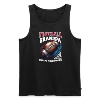 Grand-père joueur de football américain footballeur - Débardeur bio Premium Homme - charbon - Devant - AI Model Male 185 dark (185cm)