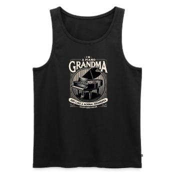 Oma Pianist Flügelmusiker Pianisten - Männer Premium Bio Tank Top - Anthrazit - Vorne - AI Model Male 185 dark (185cm)