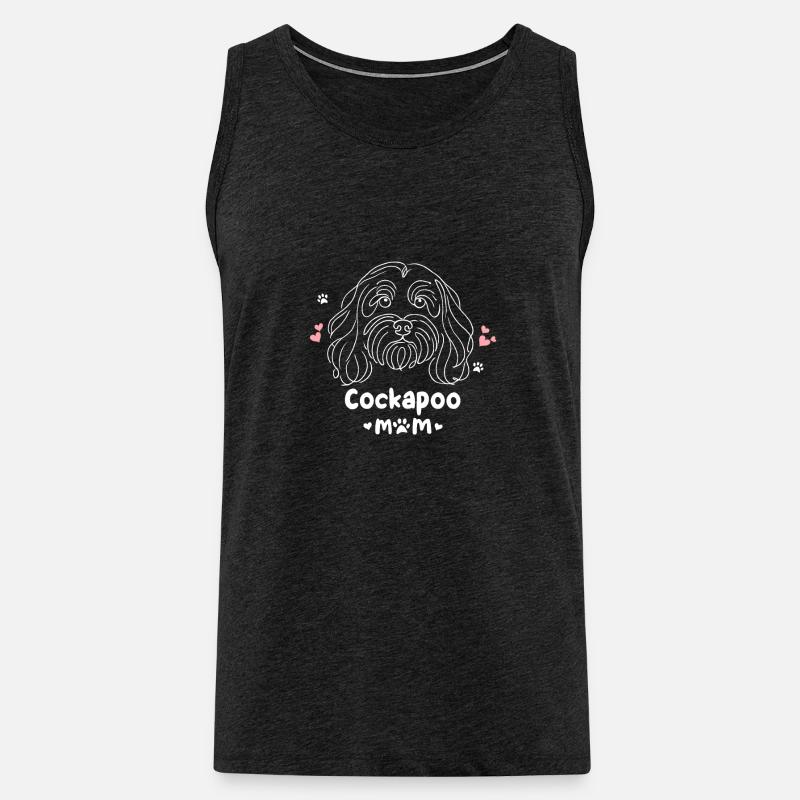 Cockapoo Mom Cockapoos Cockerpoo - Men's Premium Organic Tank Top - charcoal grey
