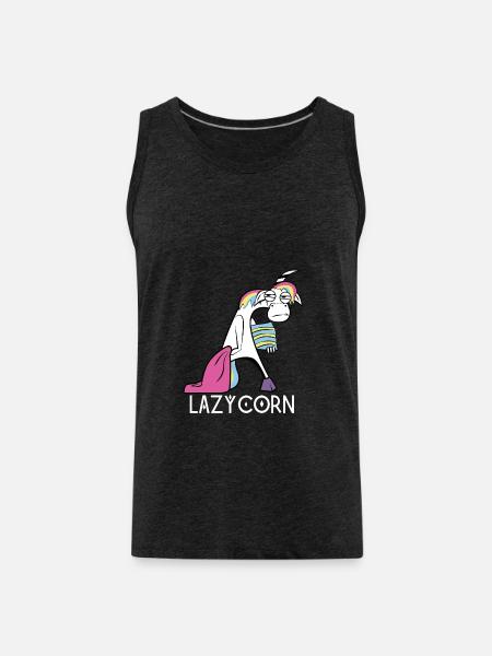 LazyCorn - Débardeur bio Premium Homme - charbon