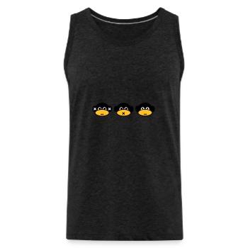 Affen - Männer Premium Bio Tank Top - Anthrazit - Vorne - Alexander (188cm)
