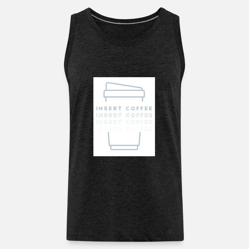 Insert Coffee Cup 2 LHBPHBBWT - Männer Premium Bio Tank Top - Anthrazit