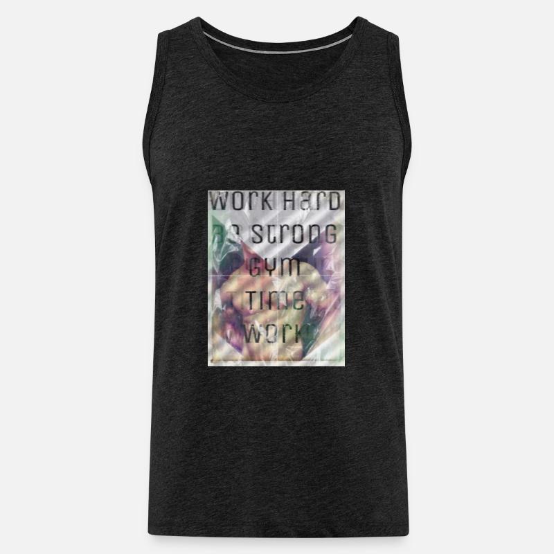 Work Hard Training - Männer Premium Bio Tank Top - Anthrazit