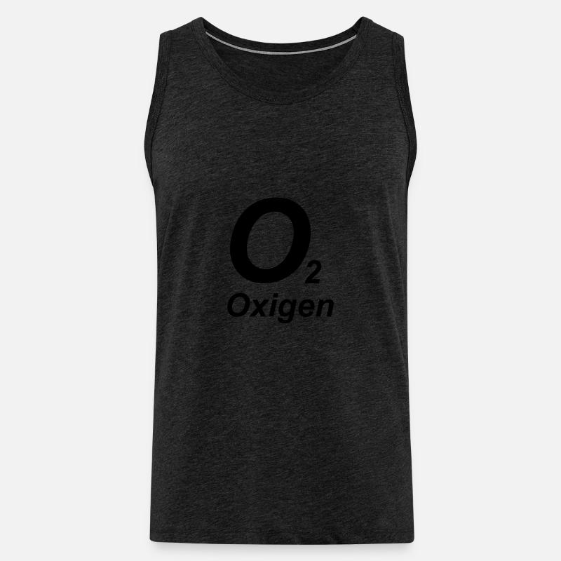 O2 - Sauerstoff - Tec Tauchen - Männer Premium Bio Tank Top - Anthrazit