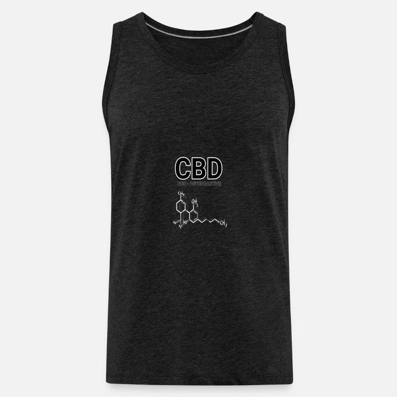 CBD - Männer Premium Bio Tank Top - Anthrazit