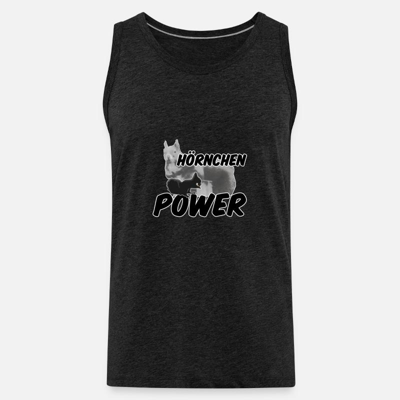 Hörnchenpower Eichhörnchen Tiere Spruch - Männer Premium Bio Tank Top - Anthrazit